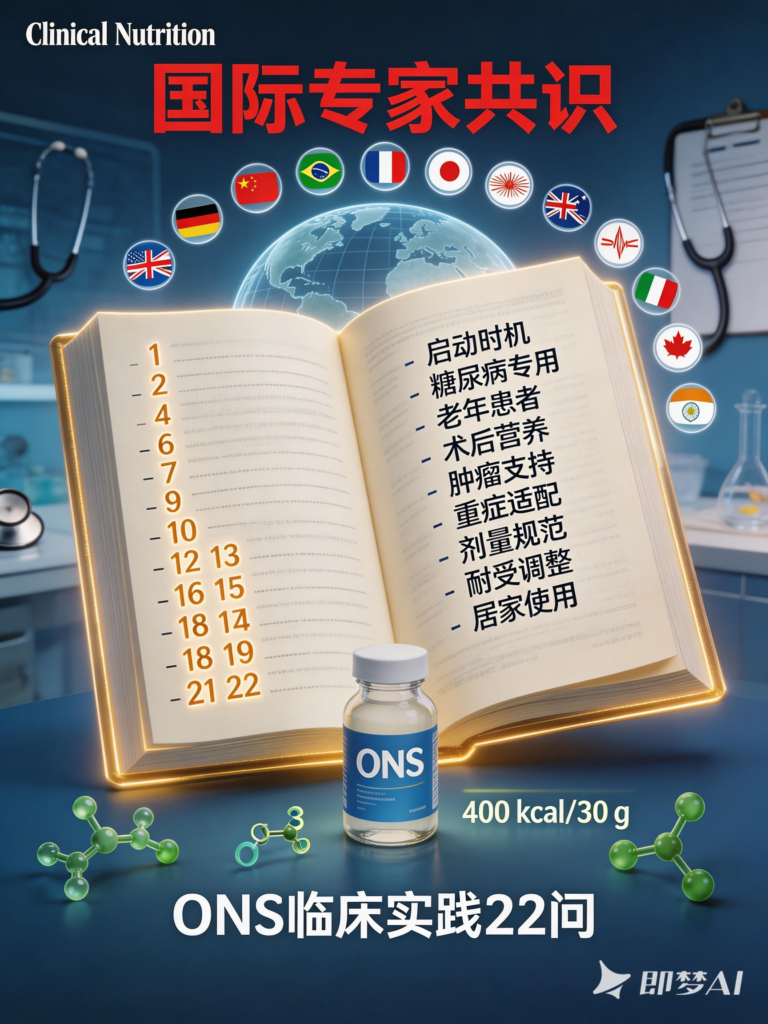 Here are the answers to 22 clinical questions about oral nutritional supplements