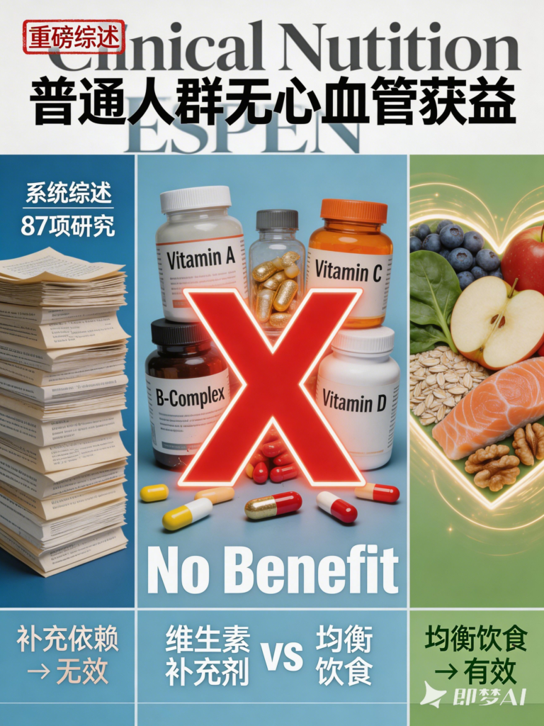 Vitamin supplements fail to improve cardiovascular outcomes in the general population